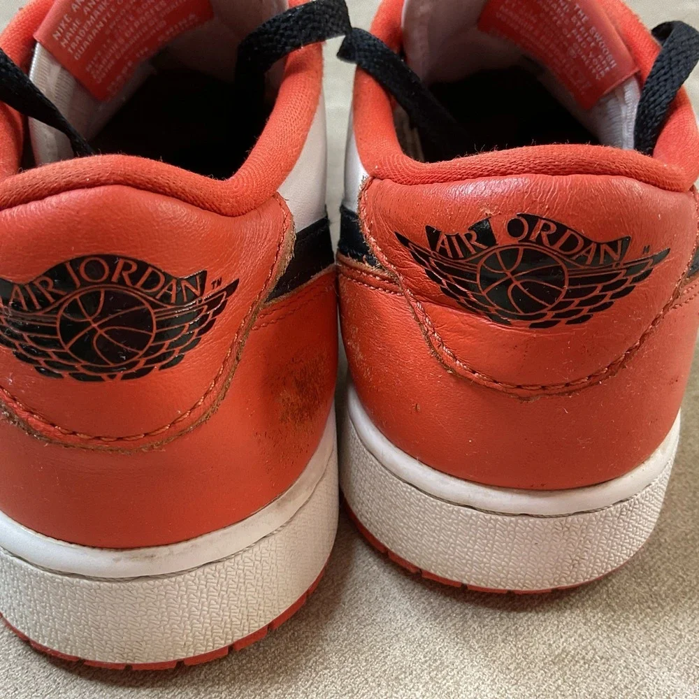 Nike Air Jordan 1 Low OG Size 7Y (GS) Starfish Orange White Black CZ0858-801